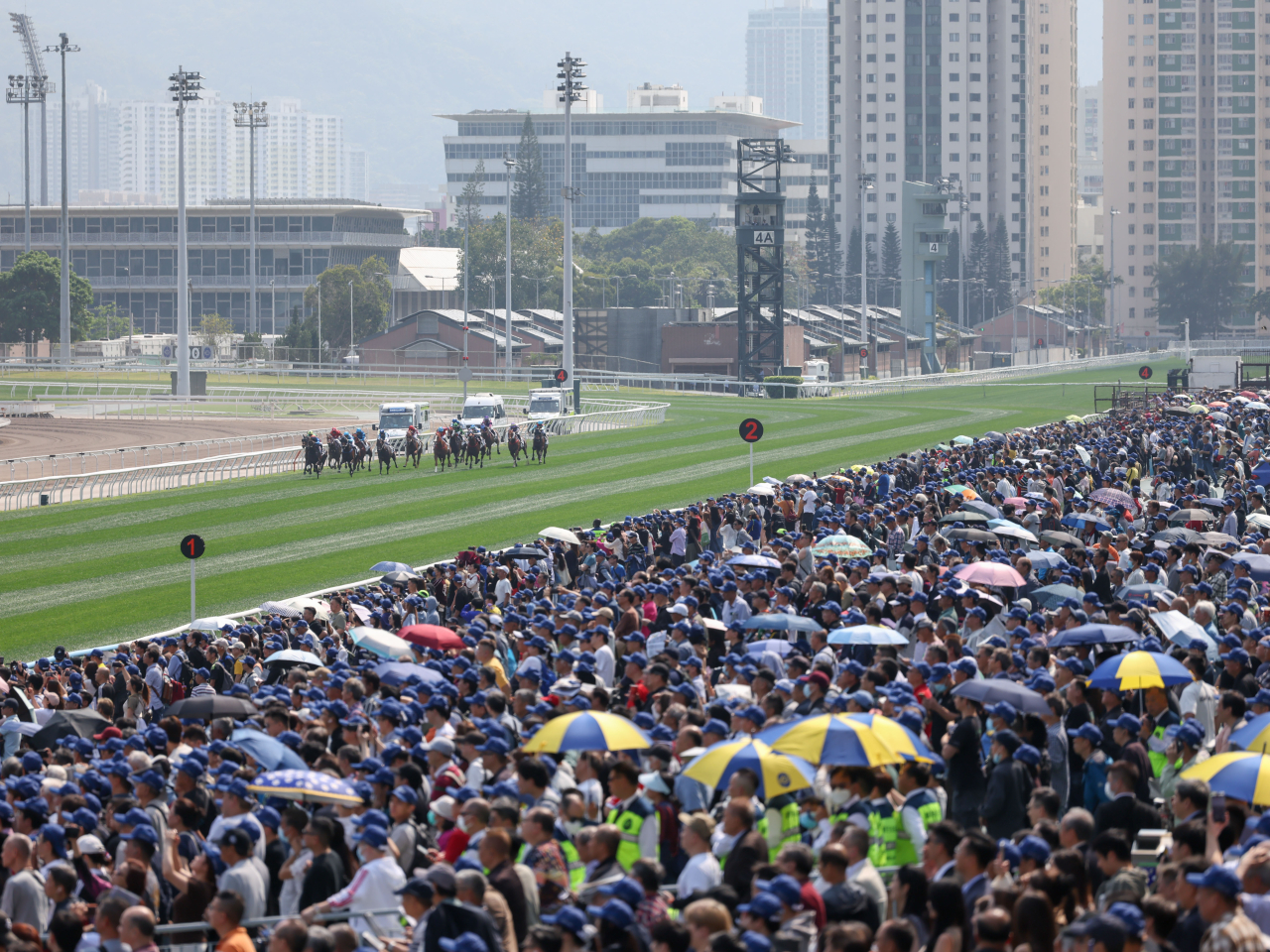 香港打吡大賽，吸引逾7萬2千人到沙田及跑馬地馬場觀賽，創下歷來香港打吡大賽新高（馬會提供）