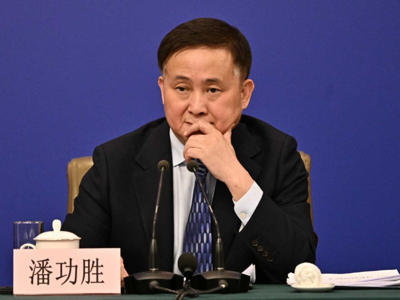 Pan Gongsheng says China will continue to implement a moderately loose monetary policy. File photo: AFP