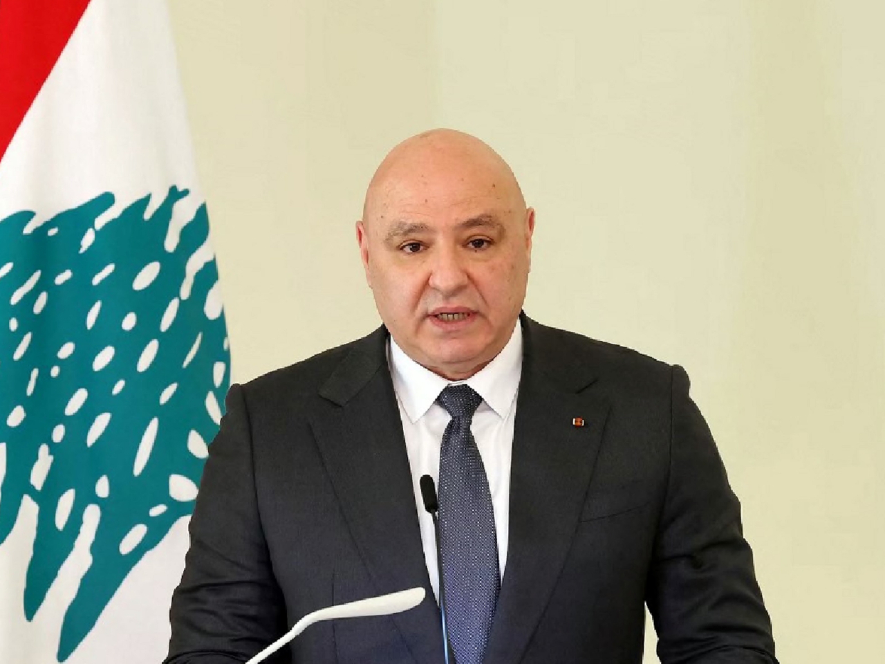 奧恩譴責以色列摧毀黎南的基礎設施。（法新社資料圖片）