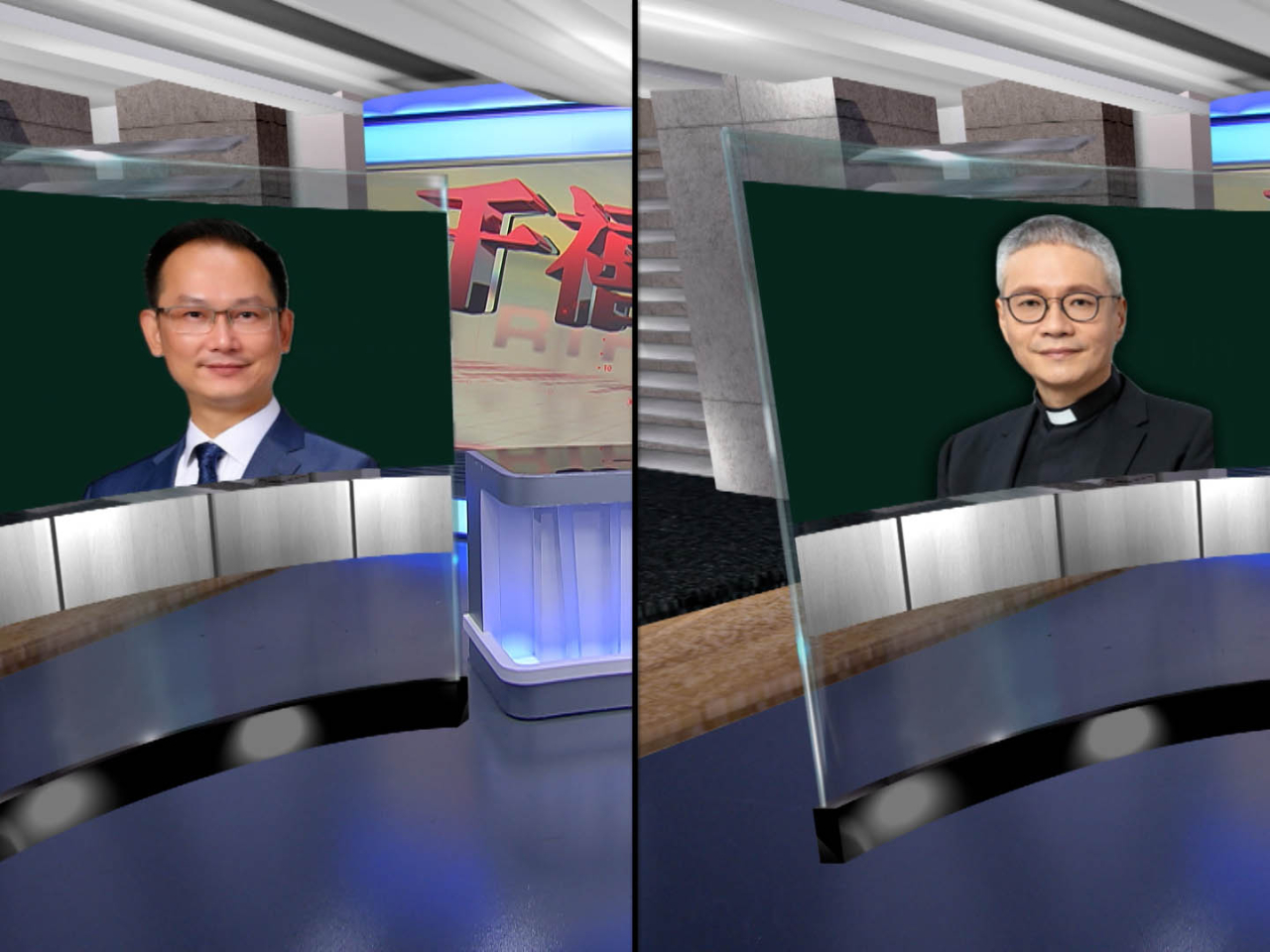 陳學鋒（左）擔心影響離島區長者居民的出行次數。管浩鳴（右）表示，普遍受影響人士也可接受新安排。