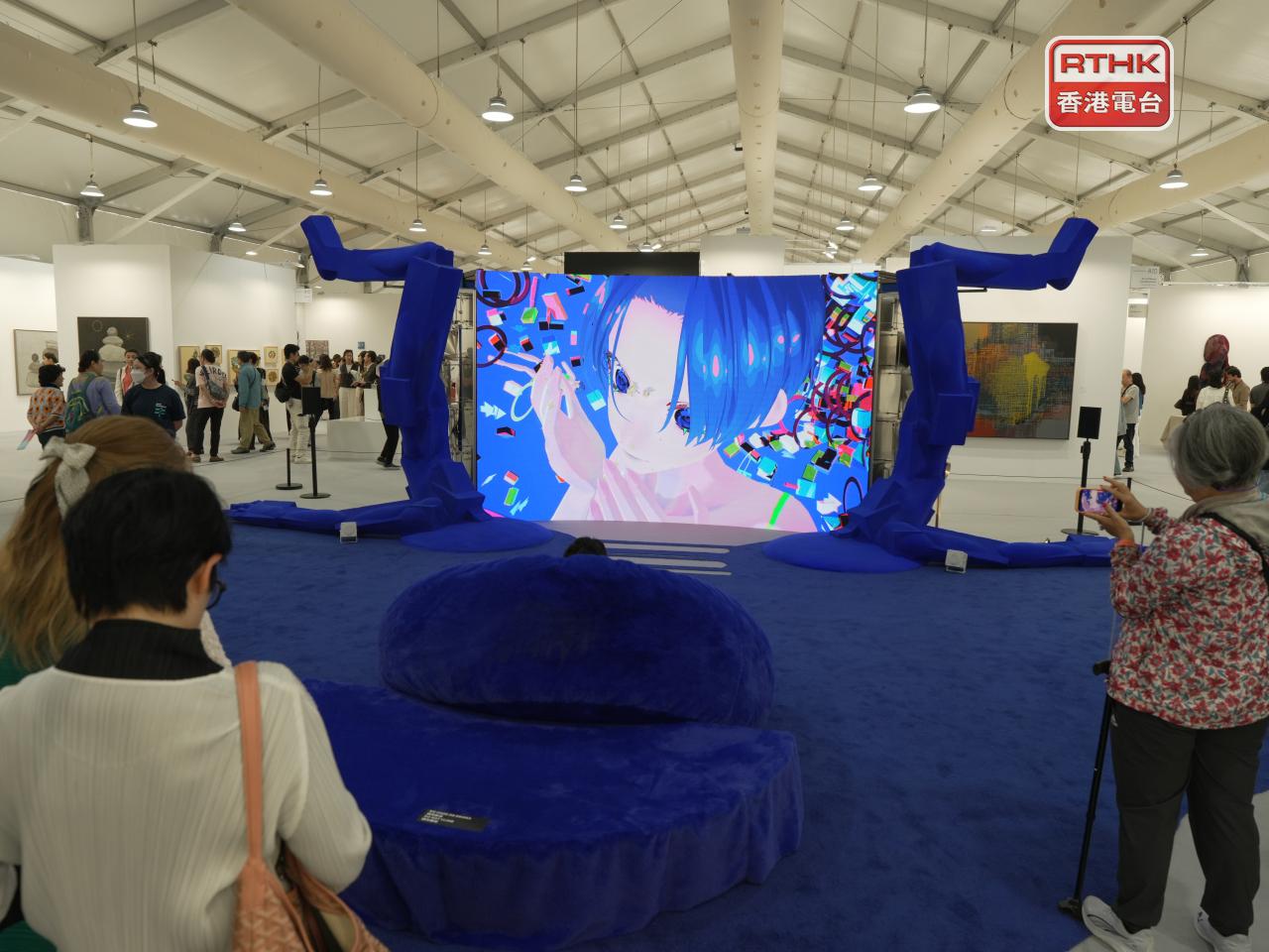 Local new media artist Kaitlyn Hau realised the large-scale installation "Recursive Feedback Ritual 0.01" at this year's fair. Photo: RTHK