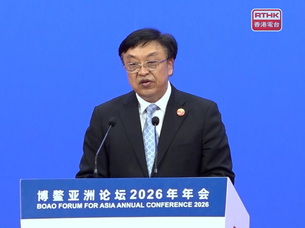 馮飛表示，海南具備在更大範圍、更深層次推進開放的基礎條件。（劉澤浩攝）