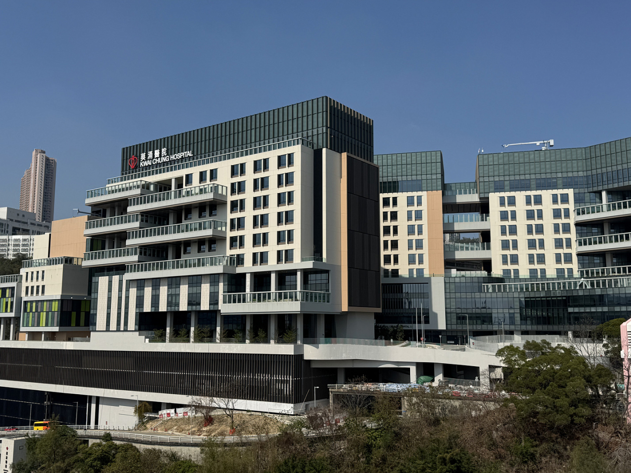 葵涌醫院重建計劃第二期已進入最後階段，現行的醫院服務將分階段搬遷至新醫院大樓。（醫院管理局圖片）