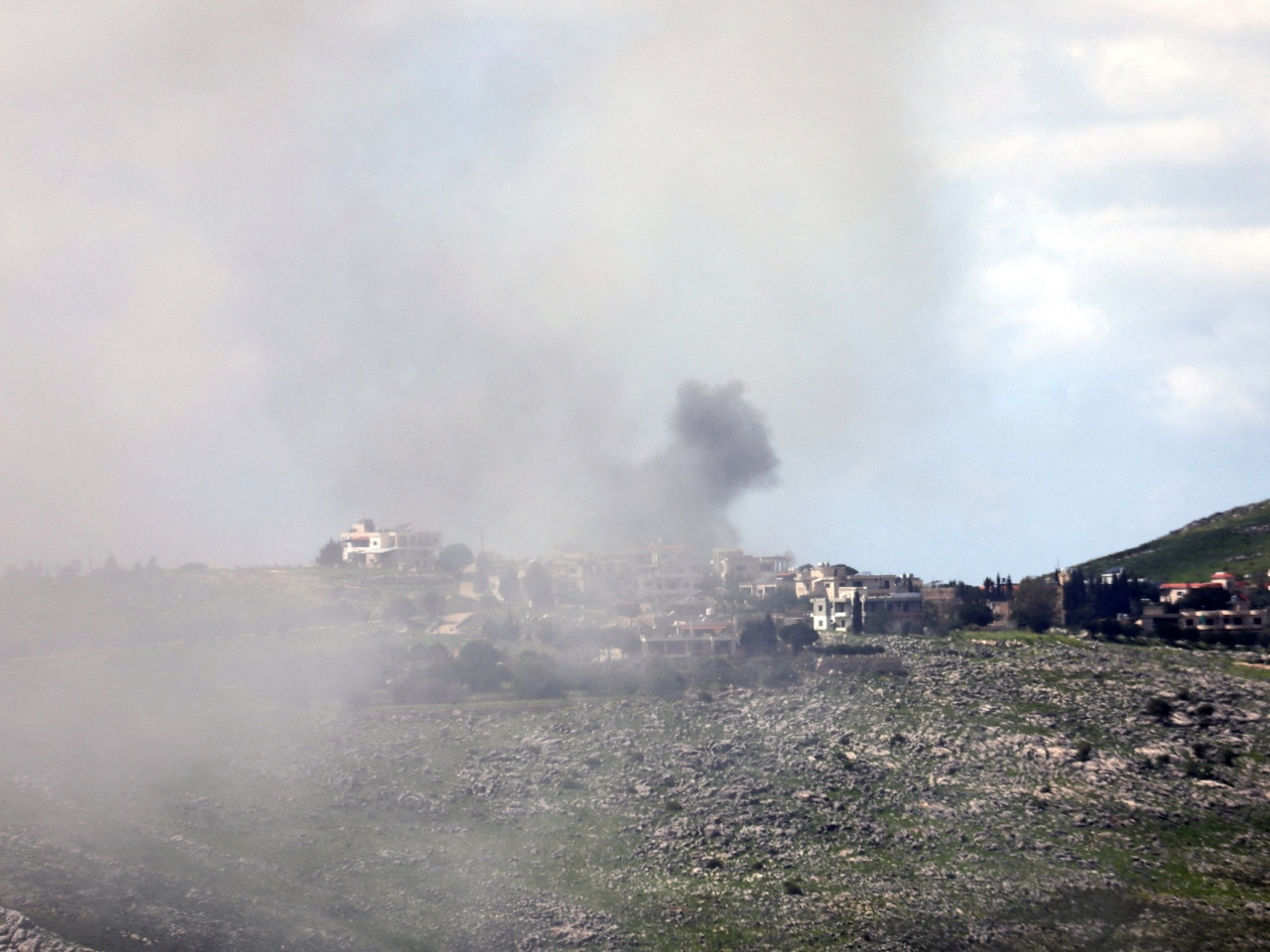 Smoke rises after an Israeli strike in southern Lebanon. Photo: Reuters
