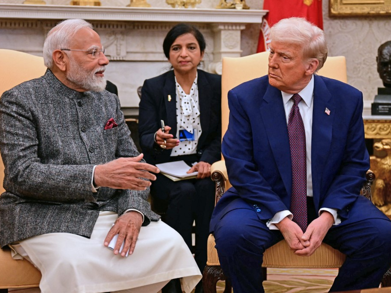 印度總理莫迪與美國總統特朗普通電話，就中東局勢交換意見。（法新社資料圖片）