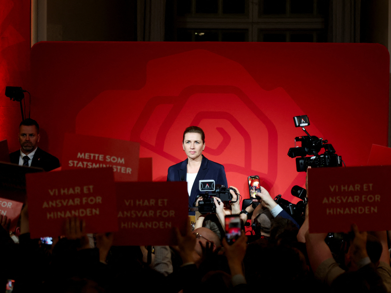 弗雷澤里克森領導的社會民主黨繼續保持議會第一大黨地位。（路透社）