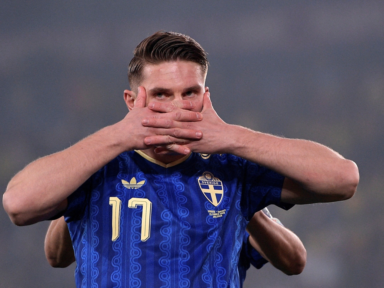 Arsenal's Viktor Gyokeres' hat-trick put Sweden within one win from a spot in this year's World Cup. Photo: Reuters