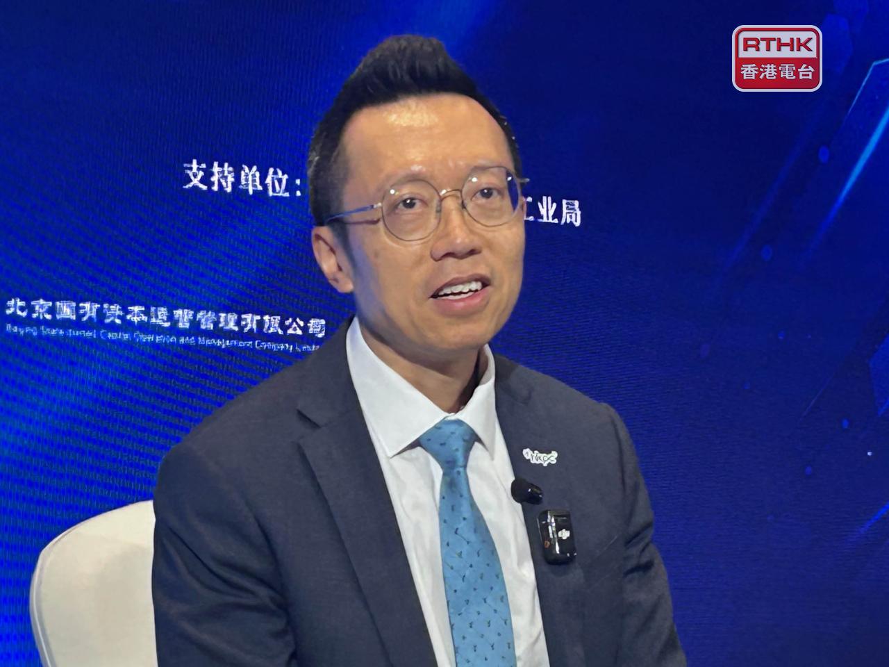 黎少斌說，正推動新質生產力方面與北京企業加強合作。（羅煒皓攝）