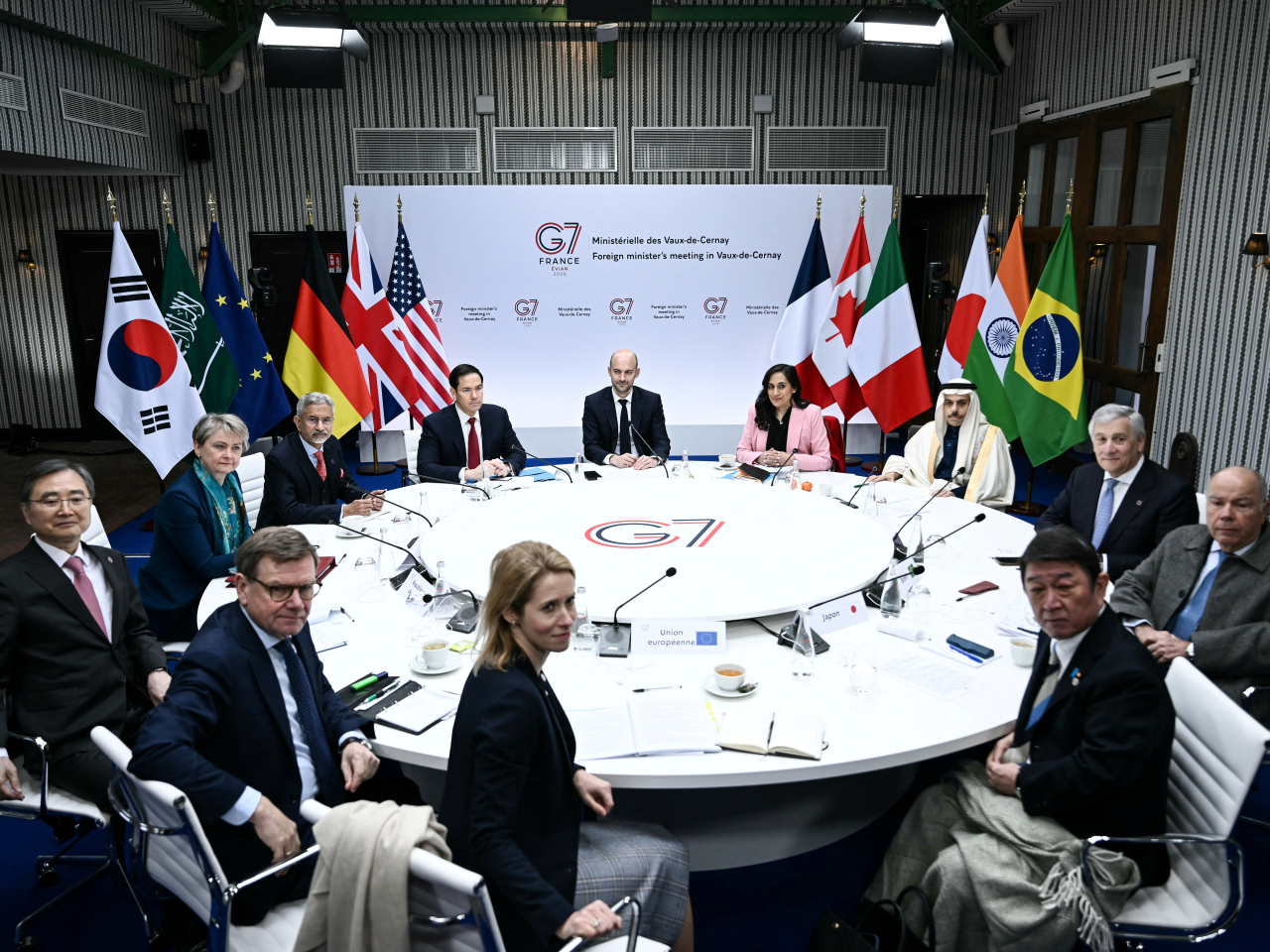 七國集團外長會在法國舉行。（路透社）