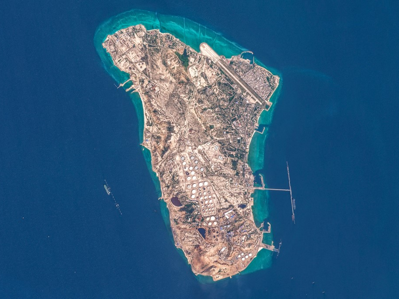 美媒指伊朗哈爾克島或成美以攻佔目標。 （法新社）