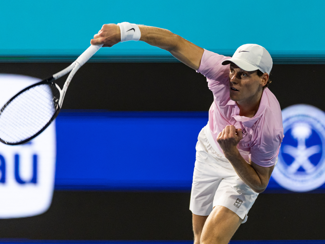 Jannik Sinner hit 15 aces and no double faults in his match against Alexander Zverev, with some of the key serves coming at the end of the second set. Photo: Reuters
