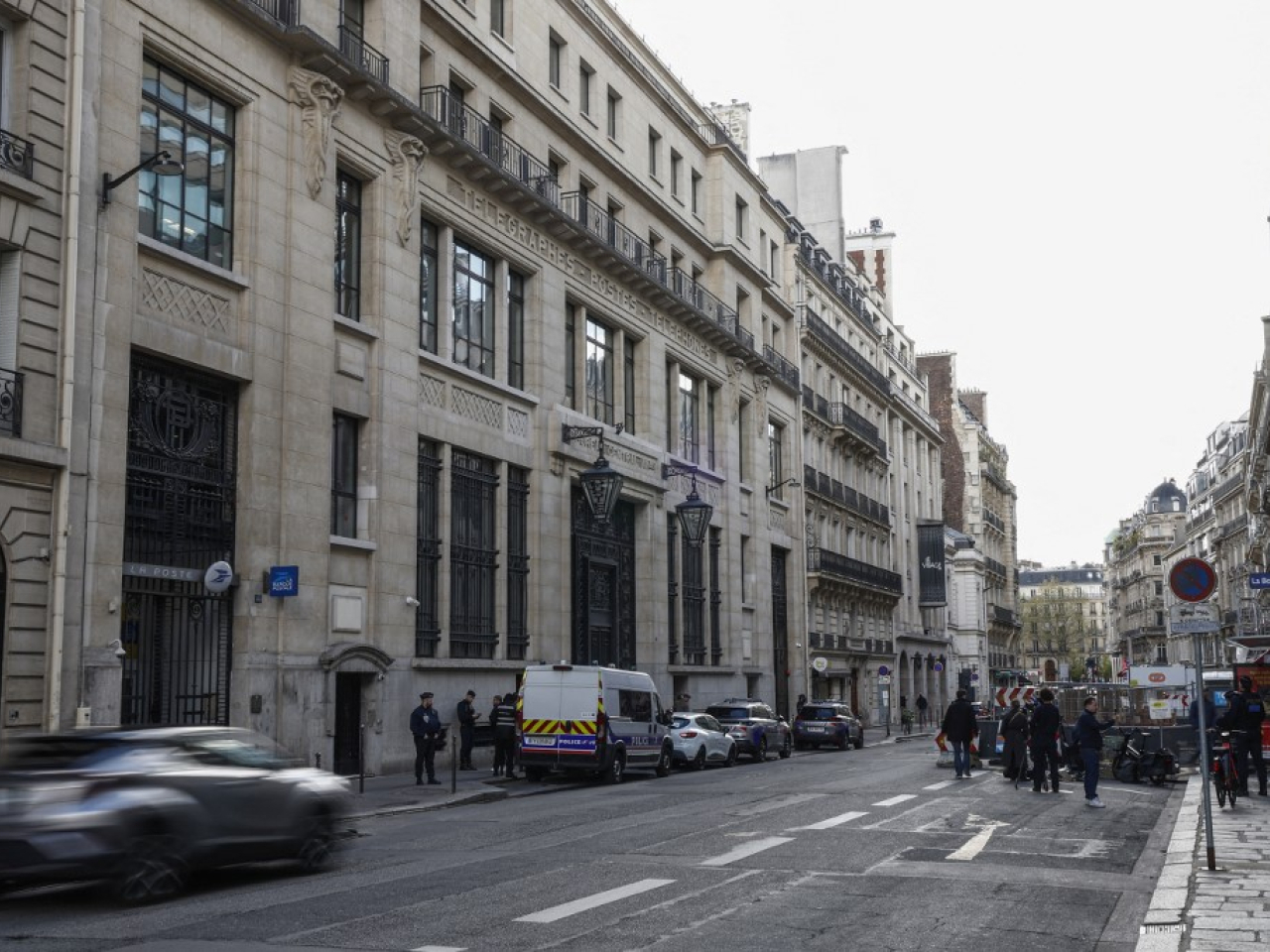The incident occurred early Saturday morning in front of a Bank of America building in the chic 8th arrondissement, a couple of streets from the Champs-Elysees. Photo: AFP