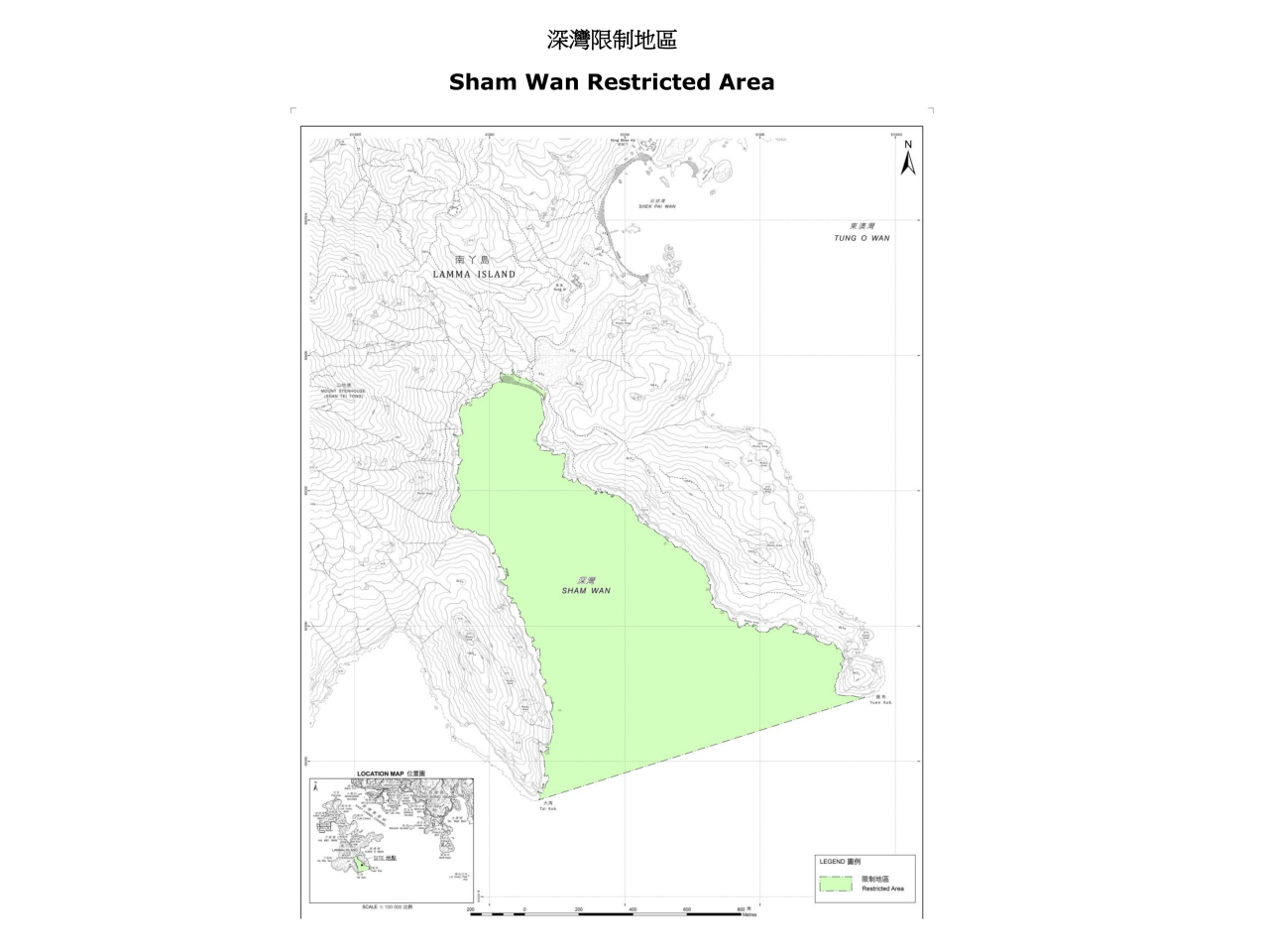 深灣限制地區包括0.5公頃的深灣沙灘，以及98.2公頃毗連該沙灘的海灣水域。（政府新聞處）