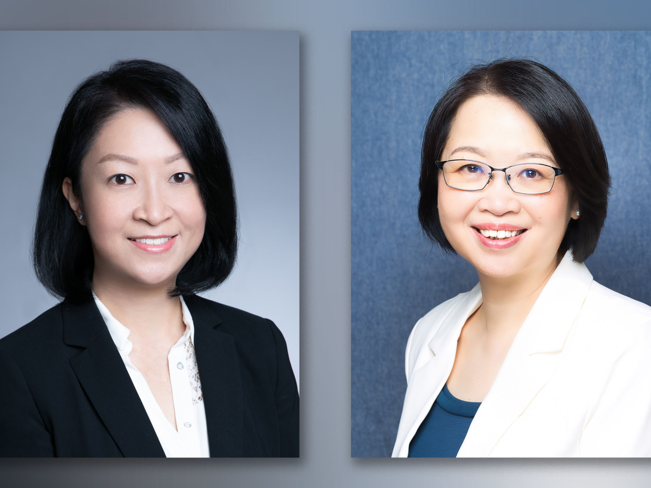 李頌恩（左）將出任商經局常任秘書長。張馮泳萍（右）將出任財庫局常任秘書長。（政府新聞處）