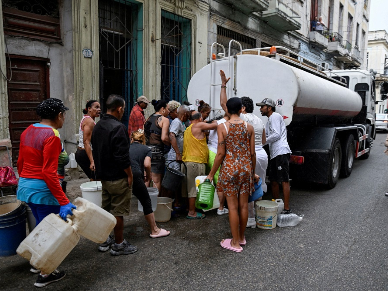 The US oil blockade has led to shortages of petrol and other essentials such as water. File photo: Reuters