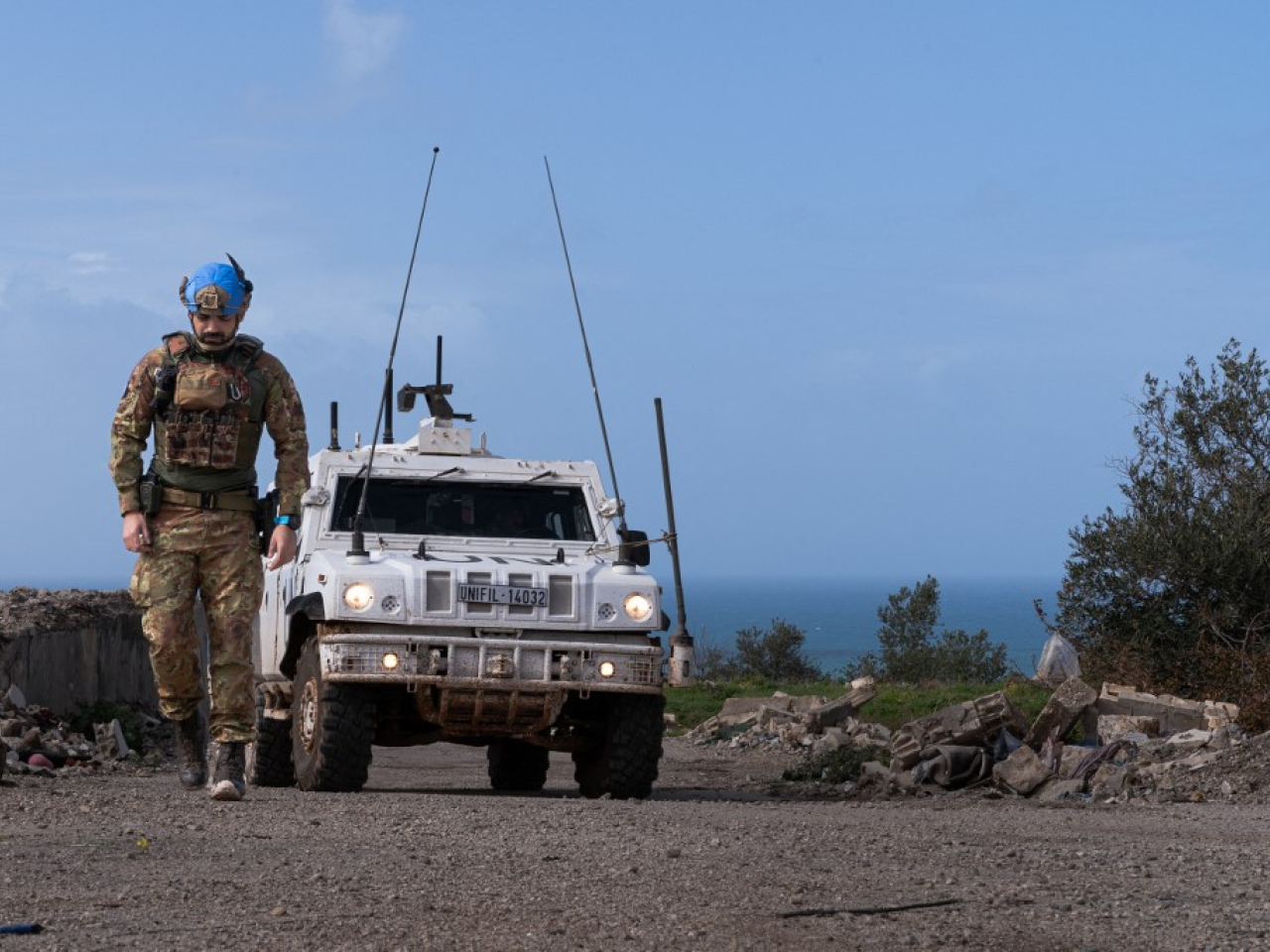 聯黎部隊呼籲所有相關方履行國際法義務，確保聯合國人員及財產的安全。（法新社資料圖片）