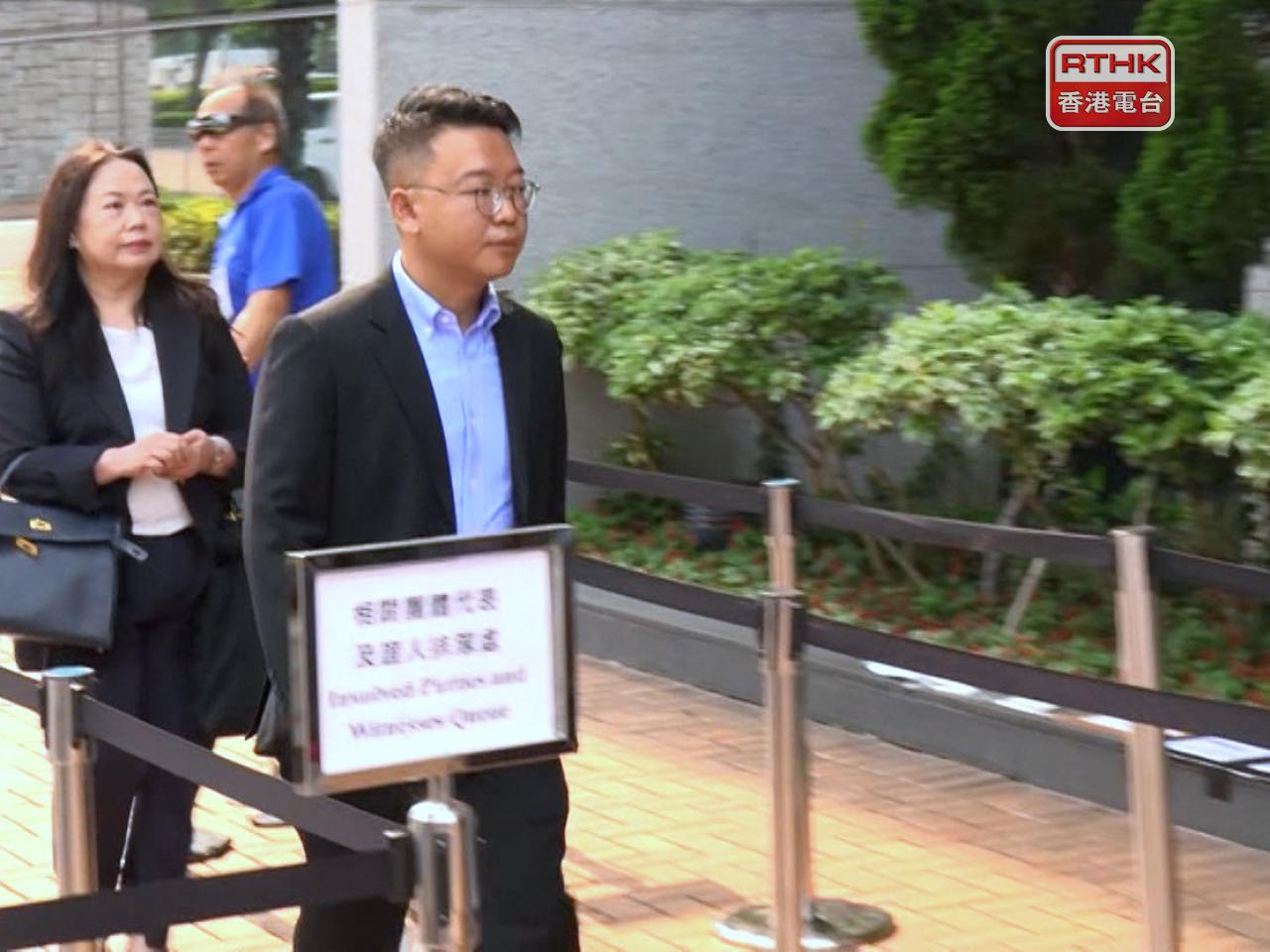 聽證會早上傳召宏福苑消防裝置承辦商「宏泰消防」董事鍾傑文作供。（鍾家銘攝）