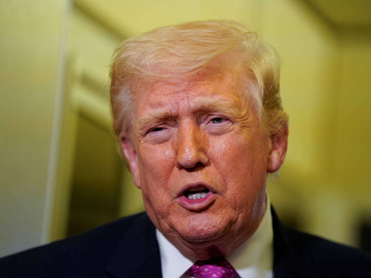 特朗普接受訪問時，再次批評英國等盟友不參加美國對伊朗的軍事行動。（路透社資料圖片）