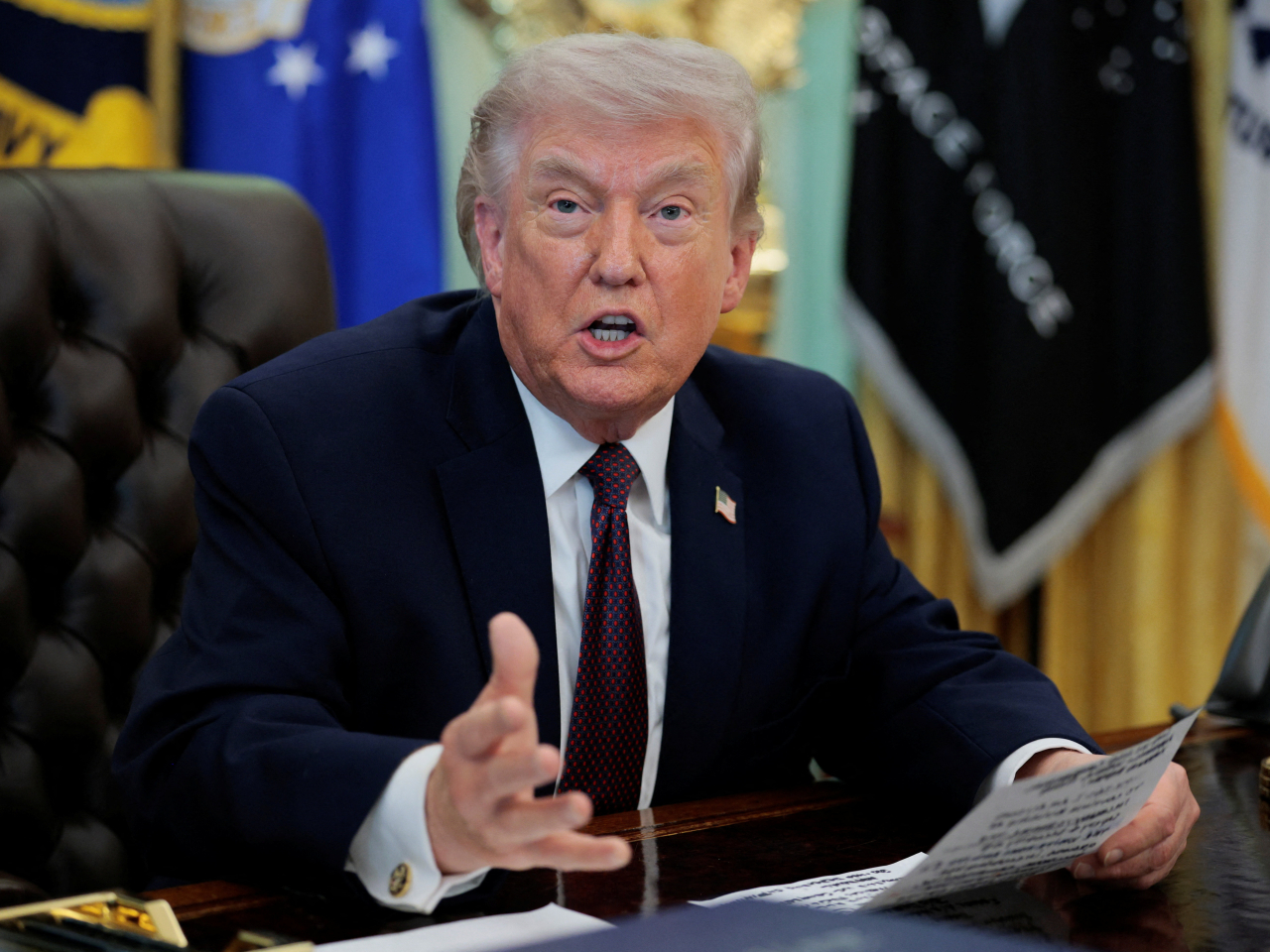 特朗普批評英國等國家不參加美國對伊朗的軍事行動。（路透社）