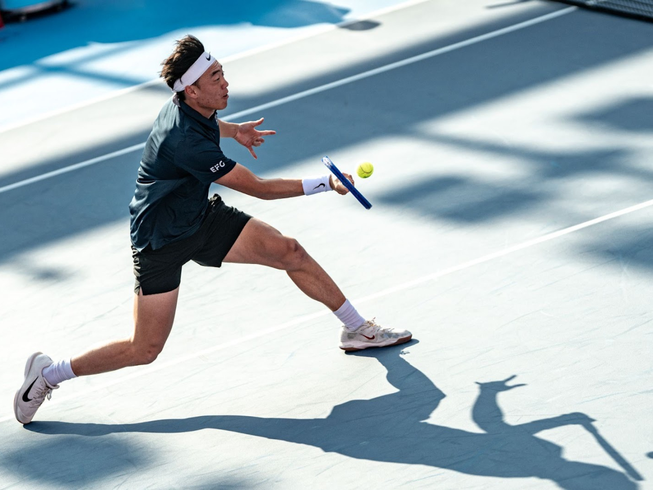 Wong put up a fight in the opening set but was unable to follow through in the second. File photo courtesy of the Hong Kong, China Tennis Association