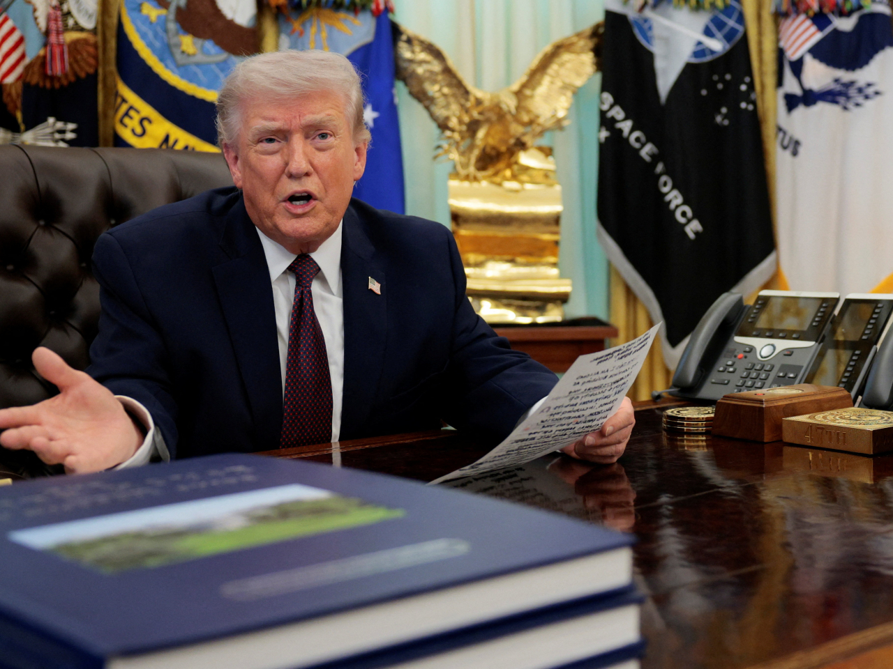 The White House said Donald Trump would sit in on hearings over his administration's bid to end birthright citizenship in the United States. Photo: Reuters