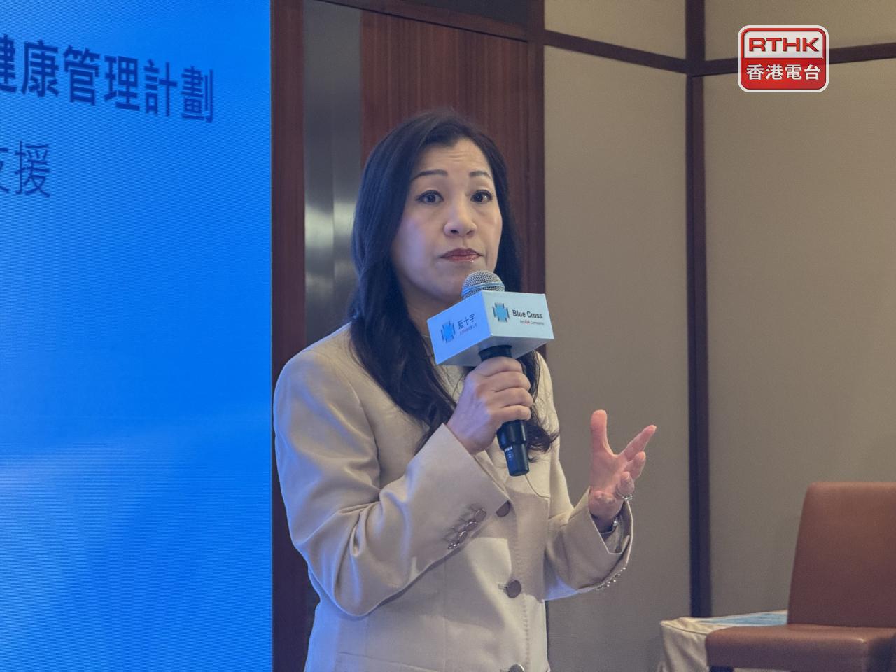 謝佩蘭稱去年家居保險業務增長逾40%，認為家居保險市場潛力大。（趙嘉駿攝）