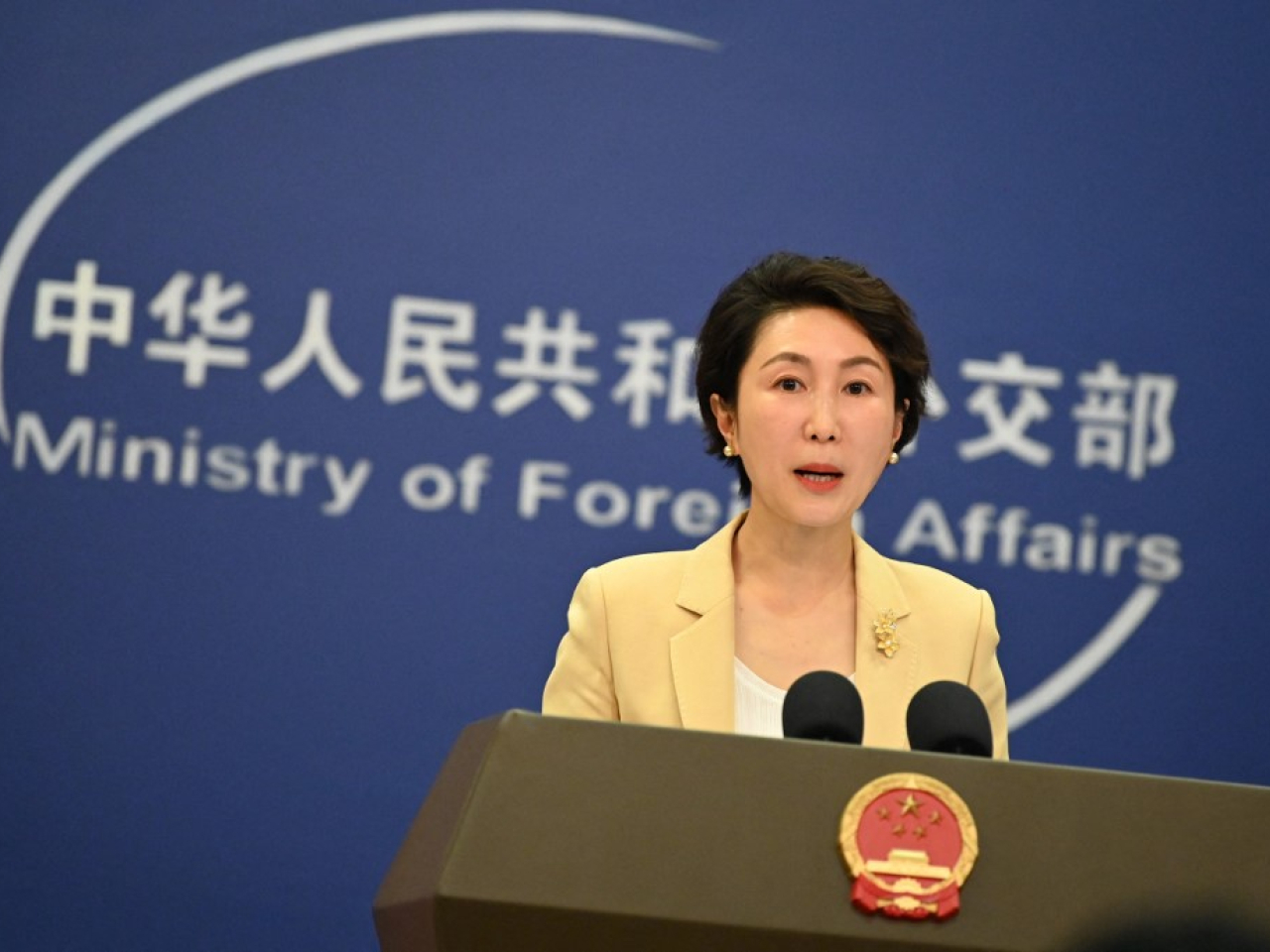 毛寧表示，伊朗戰事已持續一個月，外溢影響持續擴散蔓延。（法新社資料圖片）