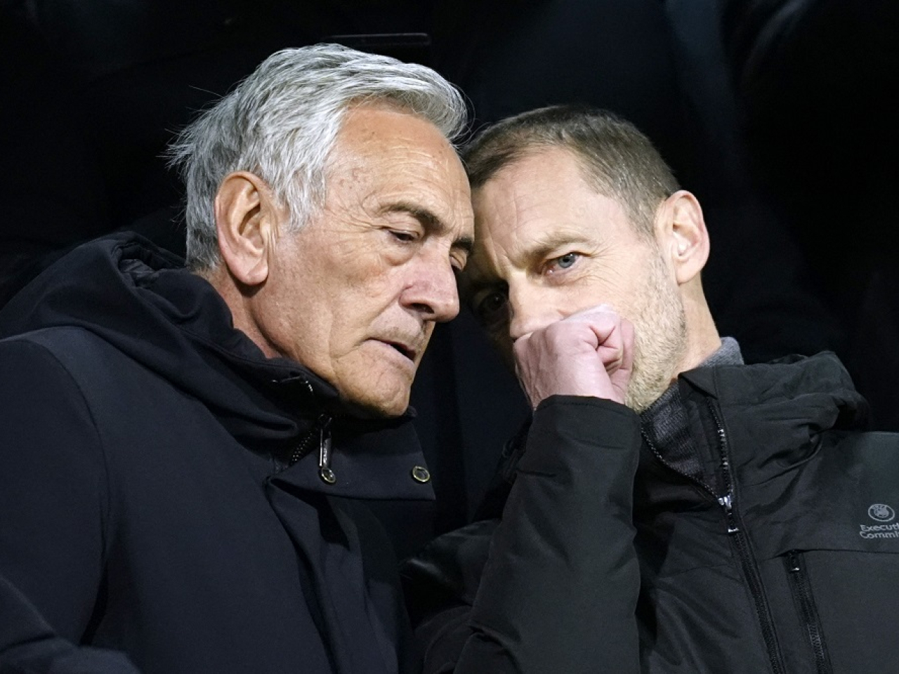 Gabriele Gravina, left, has come under increasing pressure after Italy failed to reach the World Cup Finals for the third time on the trot. File photo: Reuters