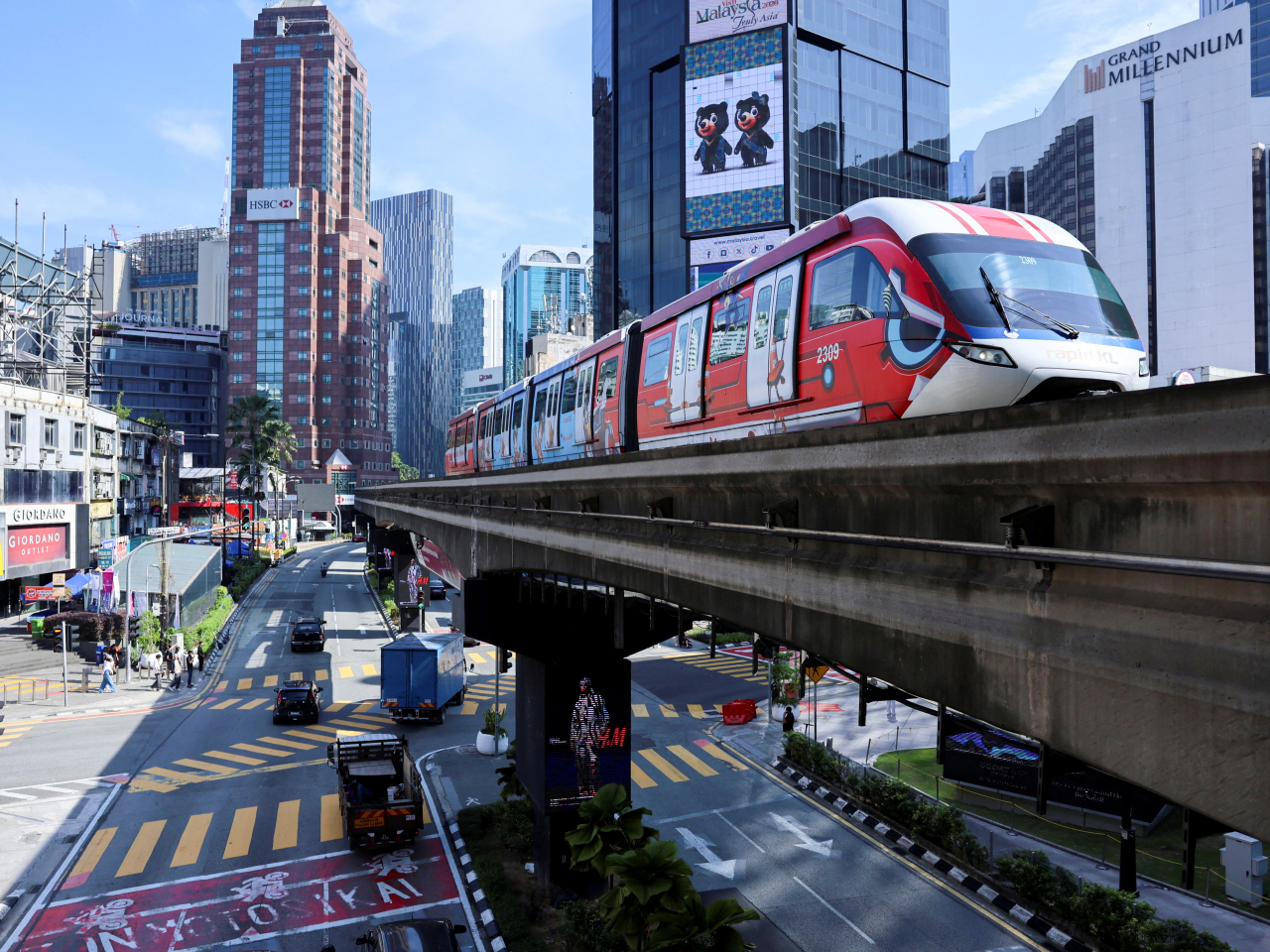 The work-from-home arrangement will thin out road congestion in central areas such as Bukit Bintang in Kuala Lumpur. File photo: Reuters
