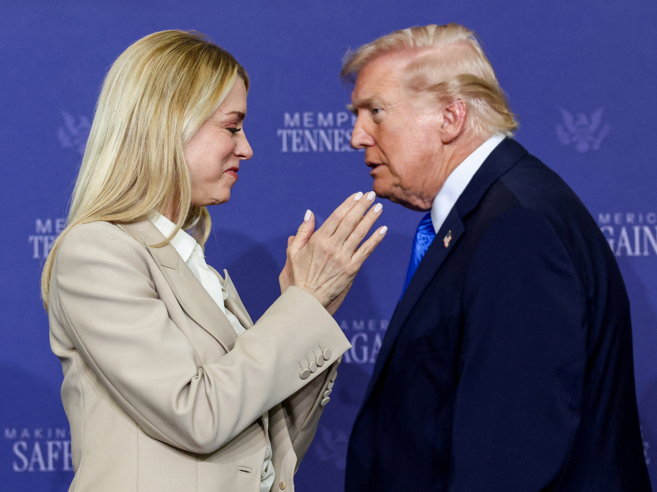 美國傳媒報道，特朗普對邦迪的不滿已經持續幾個月。（路透社資料圖片）