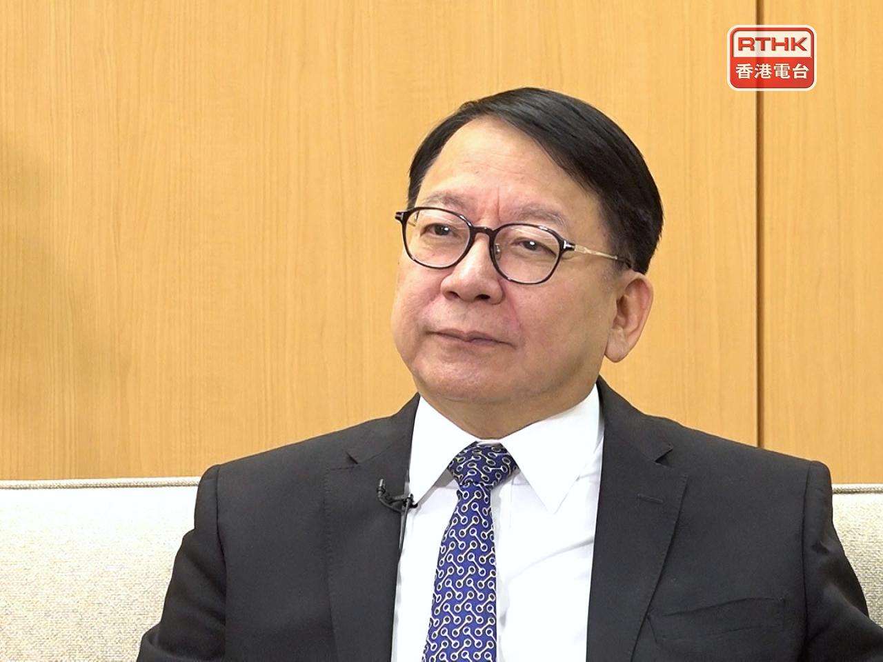 陳國基明日上午啓程前往陝西省訪問，與當地領導會面交流。（港台圖片）