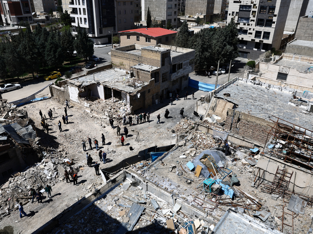 Residential buildings in Karaj, Iran, lie in ruins after being damaged in an air strike. Photo: Reuters