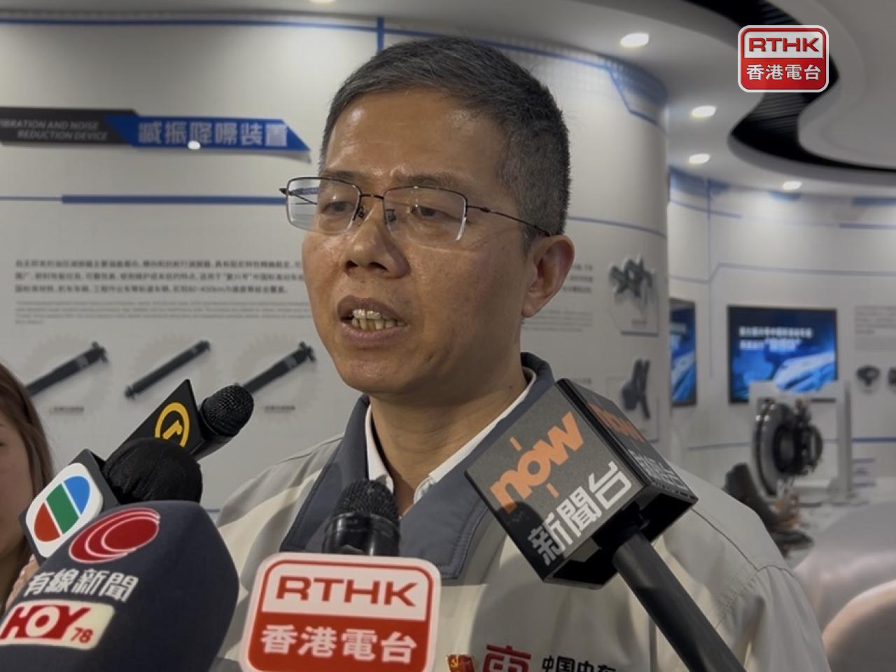 靳國忠說，中國鐵路工程技術已經達到世界前列水平。（林漢山攝）