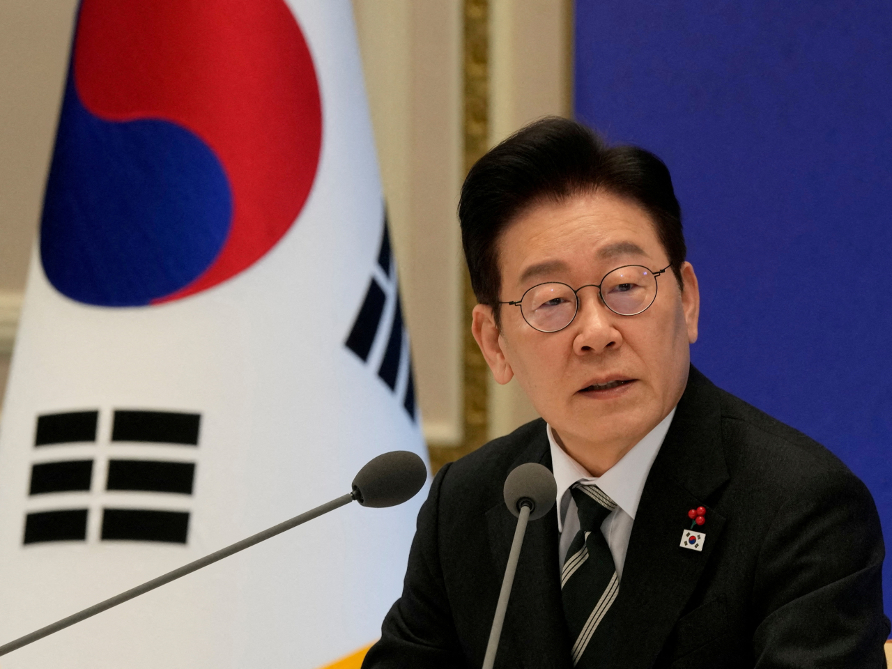 President Lee Jae-myung says an irresponsible National Intelligence Service official and an active-duty soldier were involved in sending the drone up north. File photo: Reuters