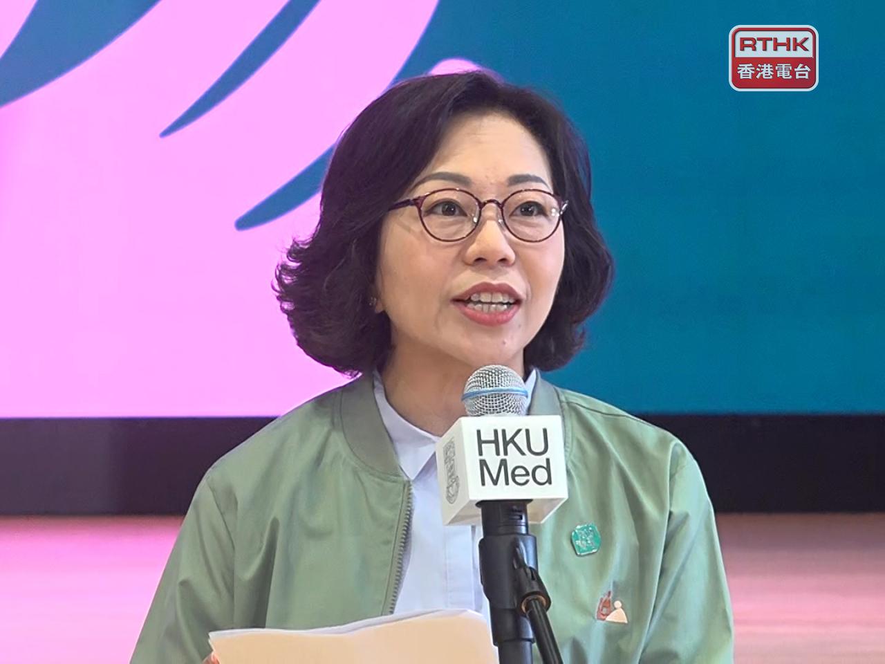 麥美娟說，一連串健康活動將會在全港各區陸續展開。（郭志強攝）