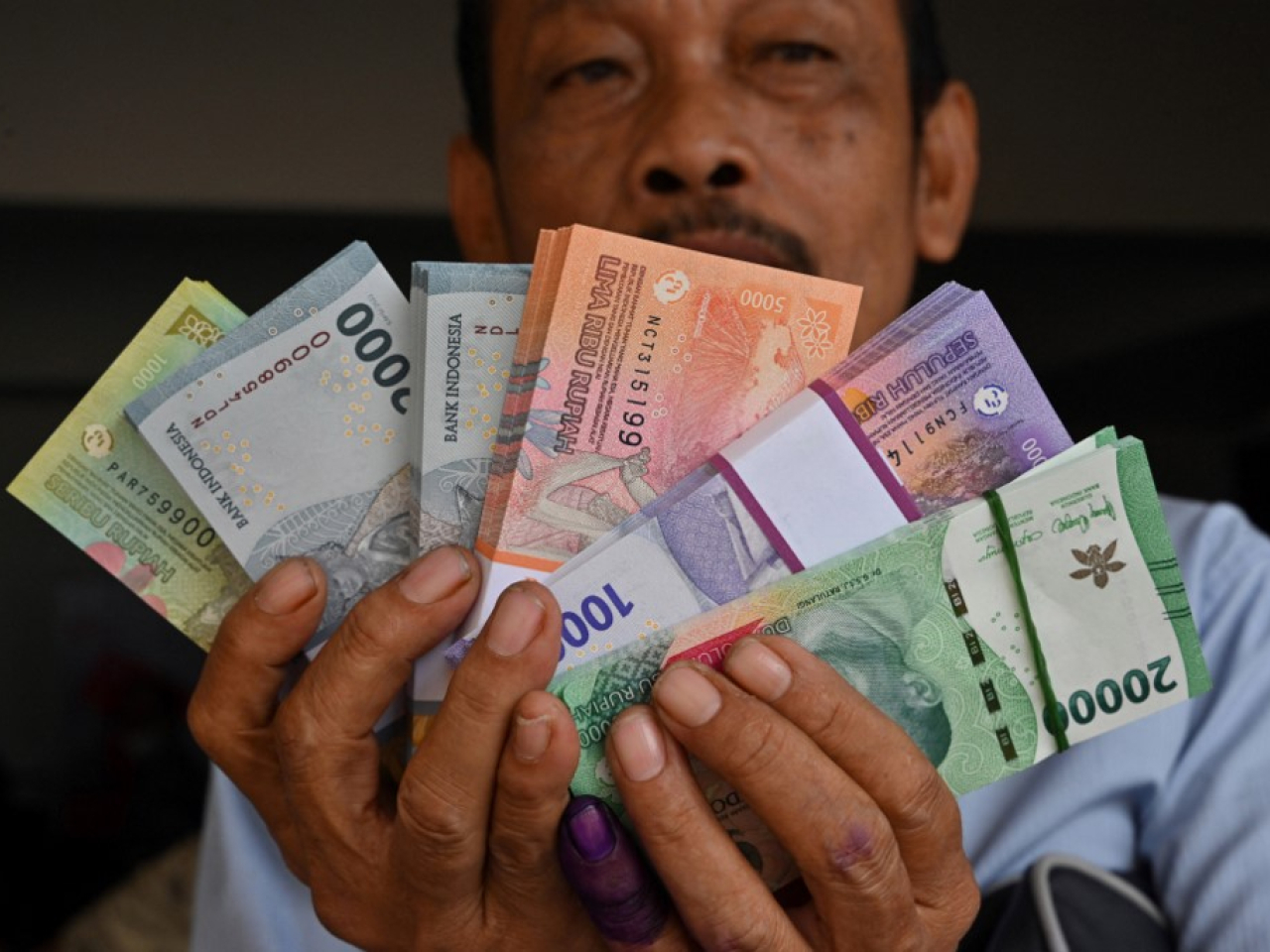 印尼央行表示，在印尼盾兌美元匯率跌至歷史低位後，央行已採取干預措施。（法新社資料圖片）