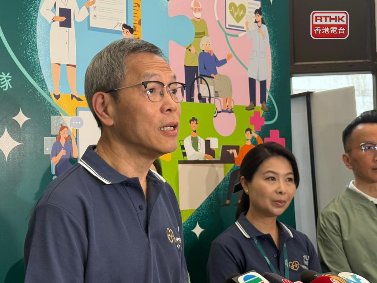 劉澤星表示，計劃將會由學生作為主導，醫學院的教授亦會在場輔導。（盧紫菁攝）