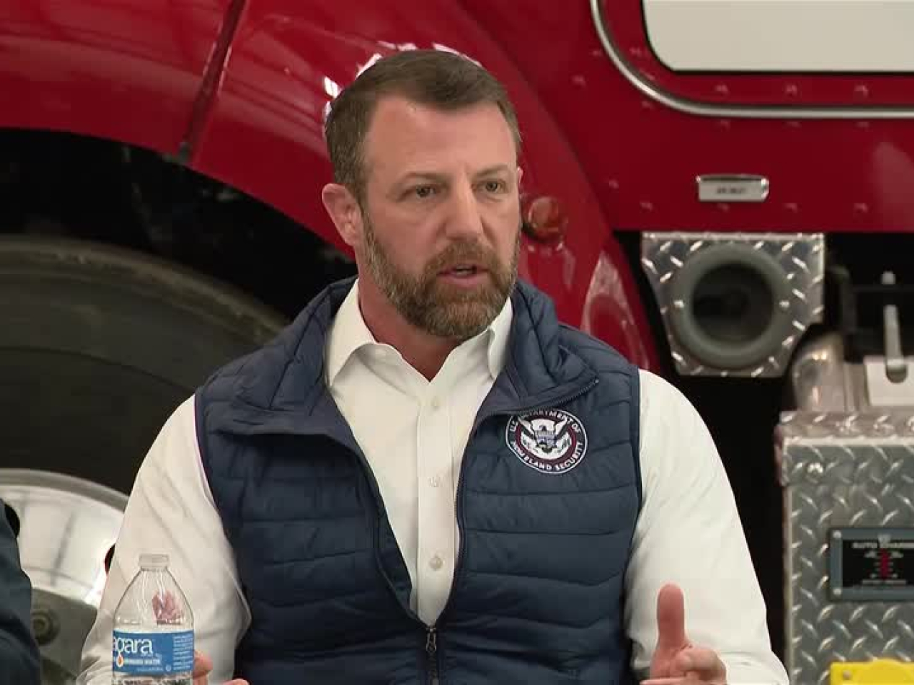 US Department Homeland Security Secretary Markwayne Mullin blames the Democrats for vetoing additional funding for US President Donald Trump's immigration crackdown. Photo: Reuters