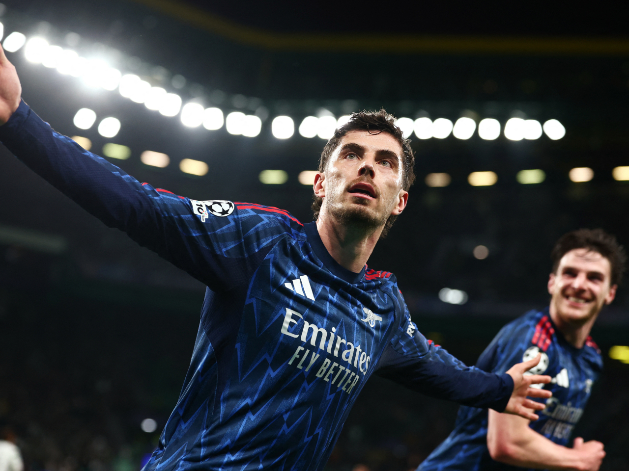 Kai Havertz netted the winner late in stoppage time to hand the Gunners a slim 1-0 advantage. Photo: Reuters