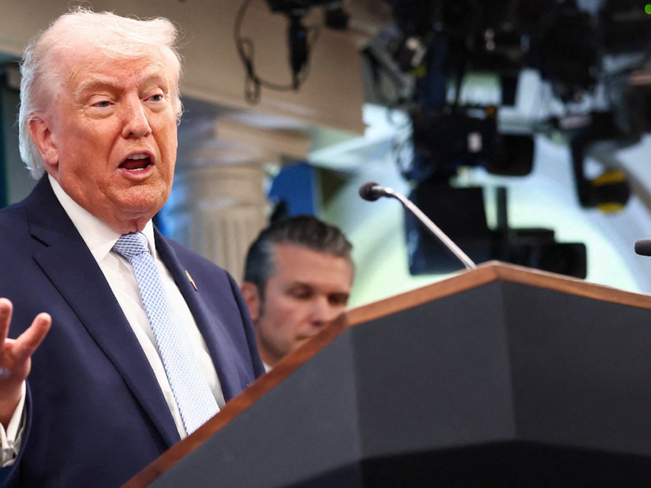 特朗普說停火前提是伊朗同意開放霍爾木茲海峽。（路透社）