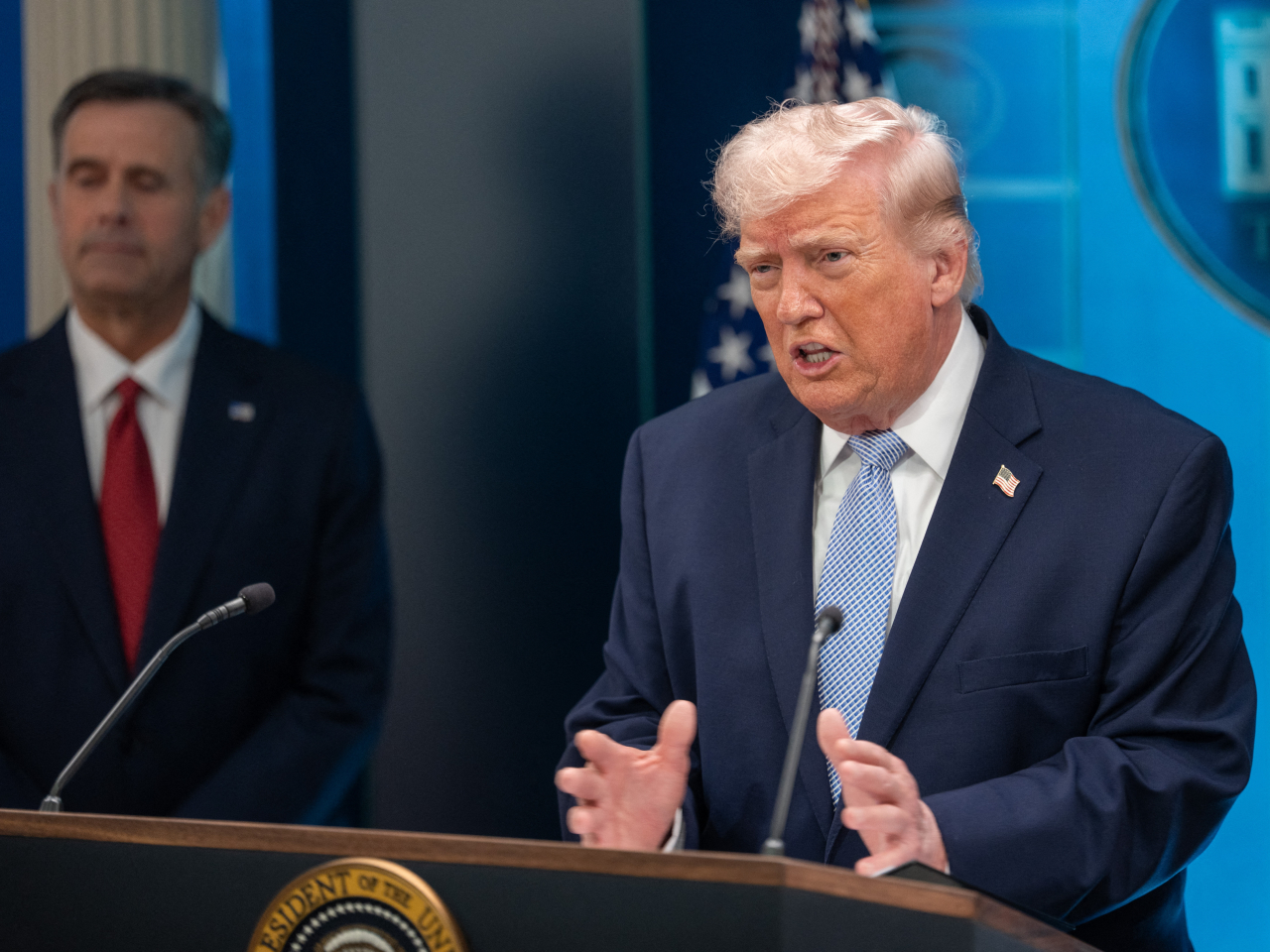 特朗普表示，如果美國同伊朗談判不順利，美方能輕易恢復對伊朗的軍事行動。(法新社)