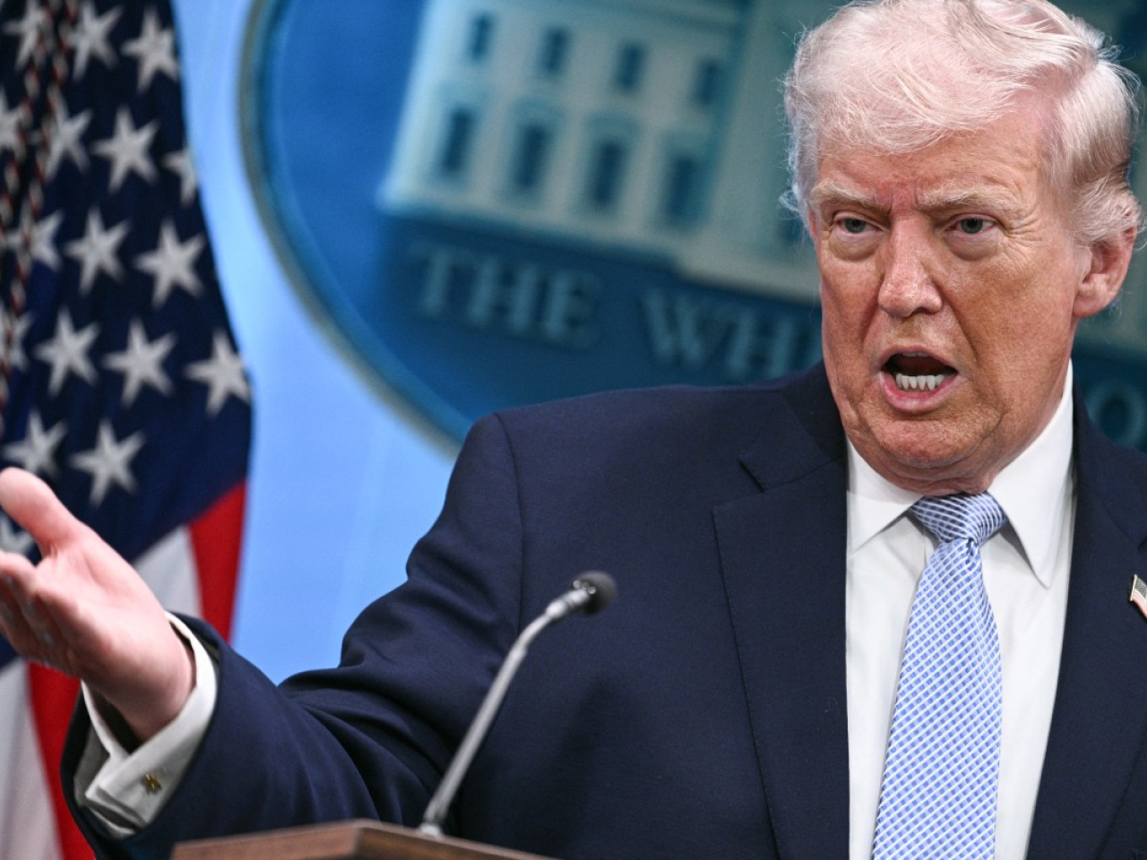 特朗普在訪問中強調，不會容許伊朗進行鈾濃縮活動。（法新社資料圖片）