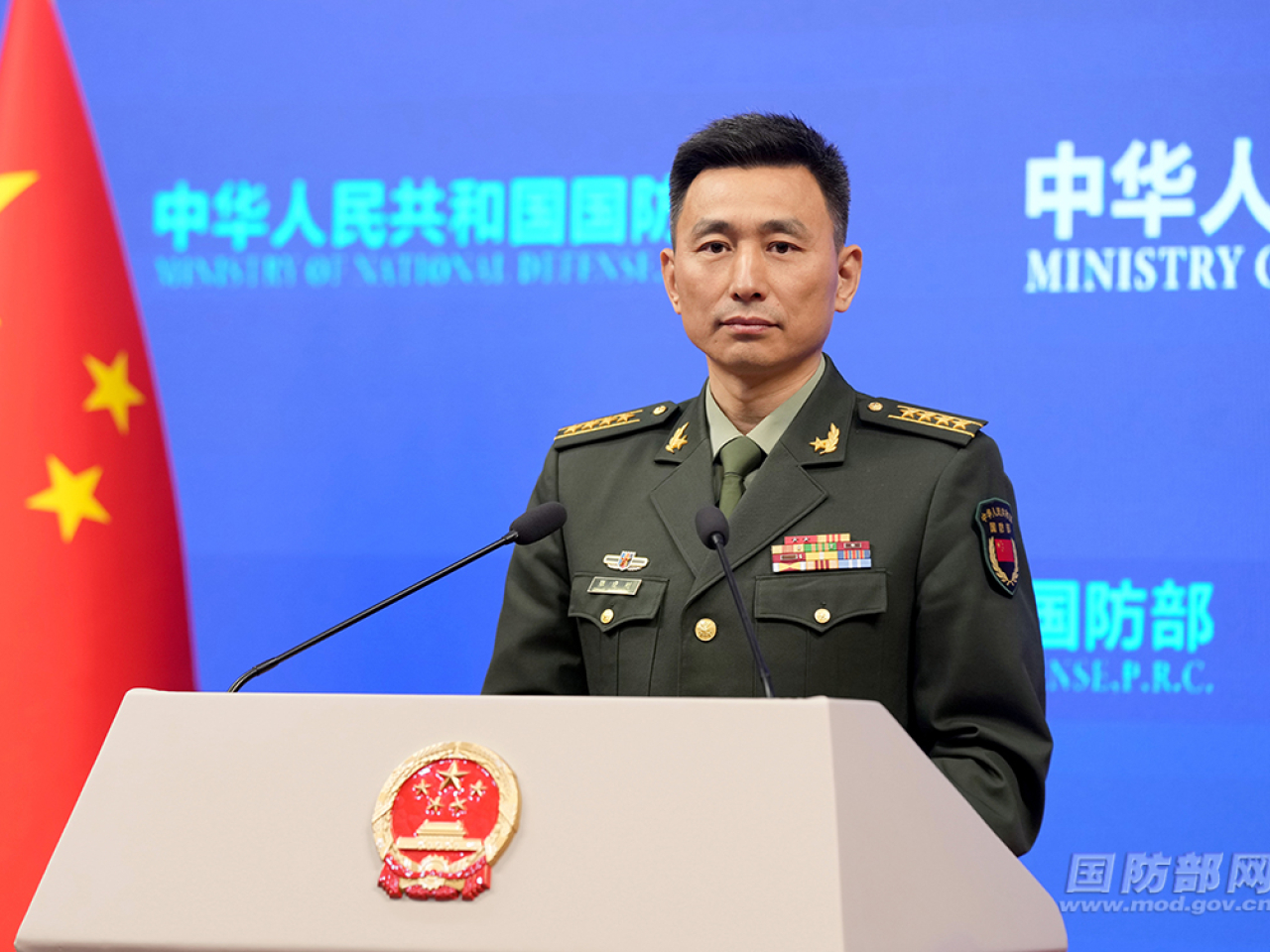 張曉剛表示，日本「再軍事化」狂飆突進，加速走向失管失控的危險境地。（國防部網站）