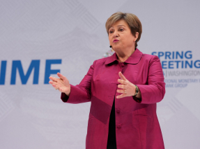 格奧爾基耶娃表示，受到戰爭外溢效應影響，預計短期內成員國對IMF的援助需求將增加。（路透社）