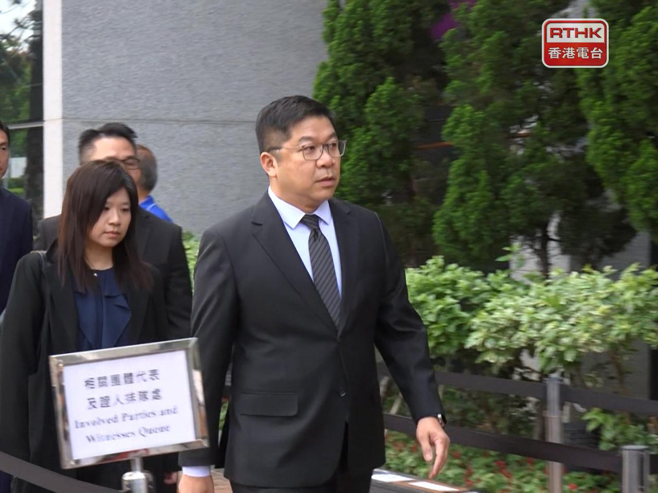 聽證會今早傳召消防處助理處長姜世明作供。（鍾家銘攝）