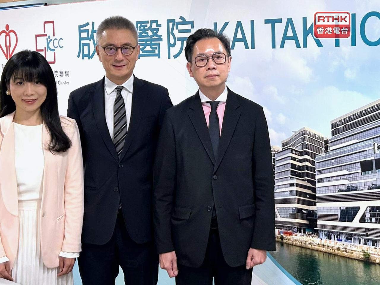 啟德醫院會分階段投入服務，預計今年10月專科門診大樓和腫瘤科大樓會先投入服務。（鄧穎琳攝）