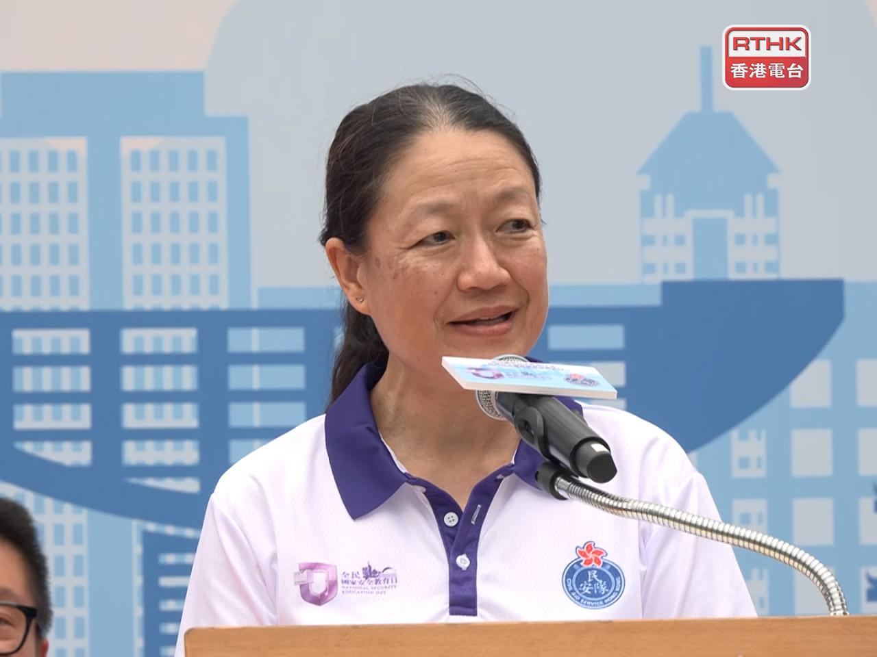 廖李可期說，維護國家安全不止是政府的責任，亦需要社會各界合作。（梁禎祥攝）