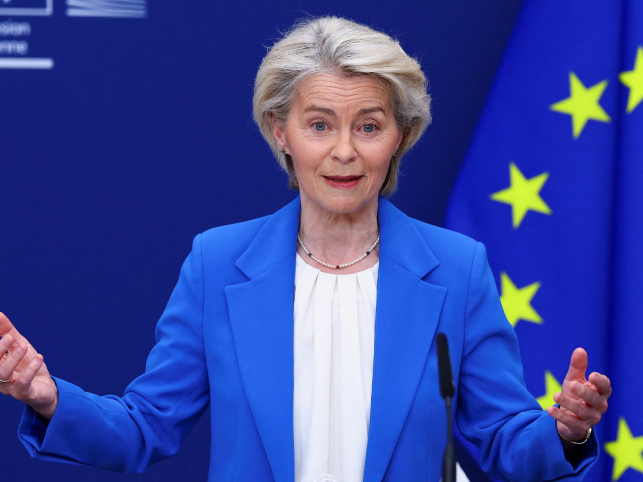 馮德萊恩說在更廣泛的經濟干預措施方面，歐盟將保持審慎。（路透社資料圖片）