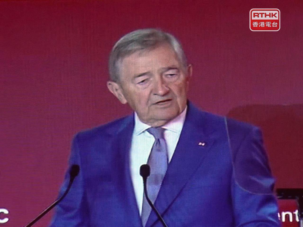 聶智恆表示，中東局勢增加市場不確定性，並對能源安全、傳統盟友關係以及全球經濟產生長期影響。（郭志強攝）