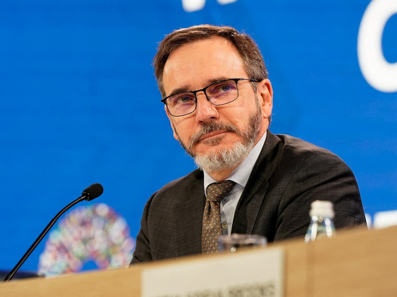 IMF chief economist Pierre-Olivier Gourinchas says the global economy is expected to grow by 3.1 percent in 2026, but it could have expanded by 3.4 percent had it not been for the Middle East war. File photo: Reuters